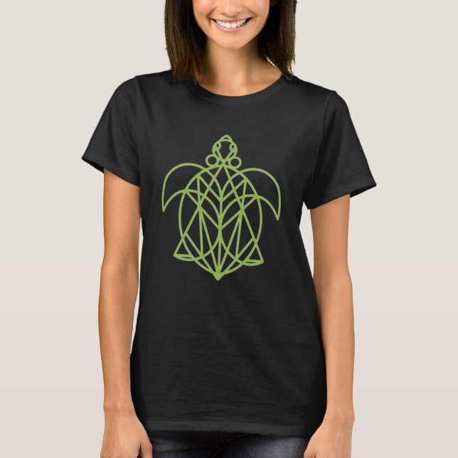 Camiseta Tortuga de geometría sagrada de Guay Mandala 2 (Anverso)