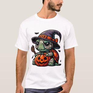 Camiseta Tortuga de Halloween Disfraz de sombrero de bruja