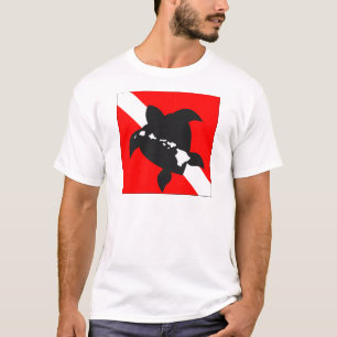 Camiseta Tortuga de la bandera de la zambullida