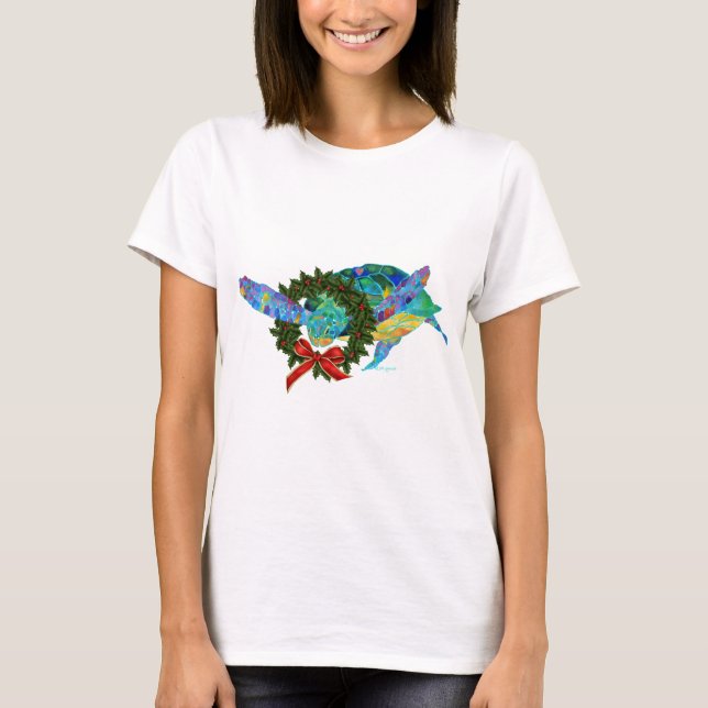 Camiseta Tortuga de mar del navidad (Anverso)