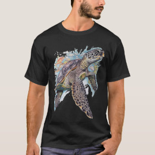 Camiseta Tortuga de mar multicolor