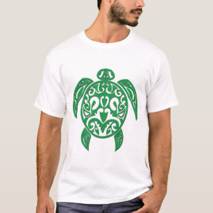 Camiseta Tortuga de mar polinesia verde