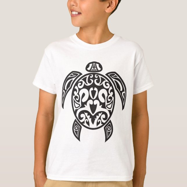 Camiseta Tortuga de mar tribal (Anverso)