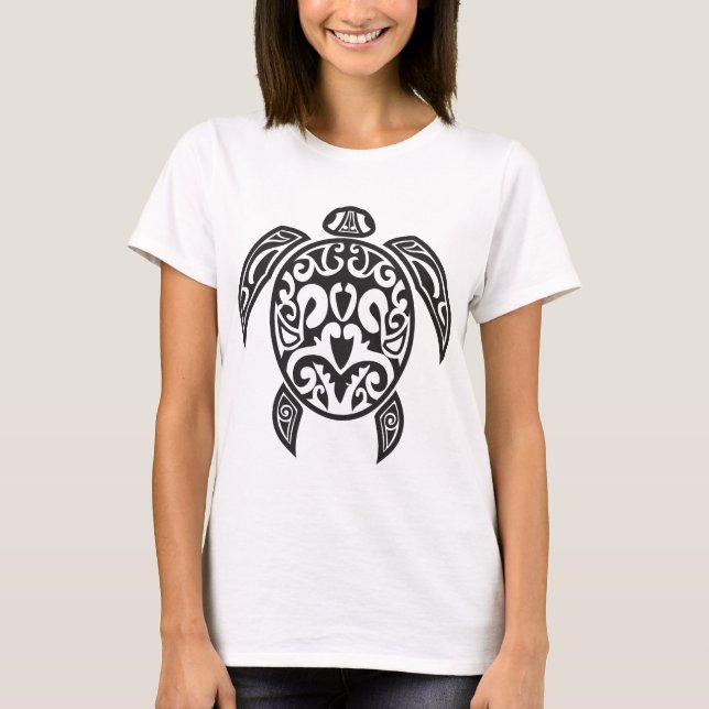 Camiseta Tortuga de mar tribal (Anverso)