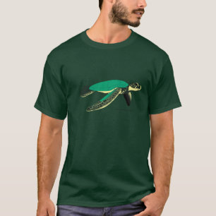 Camiseta Tortuga de mar verde