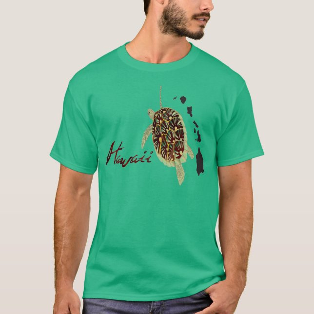 Camiseta Tortuga de mar verde de Hawaii (Anverso)