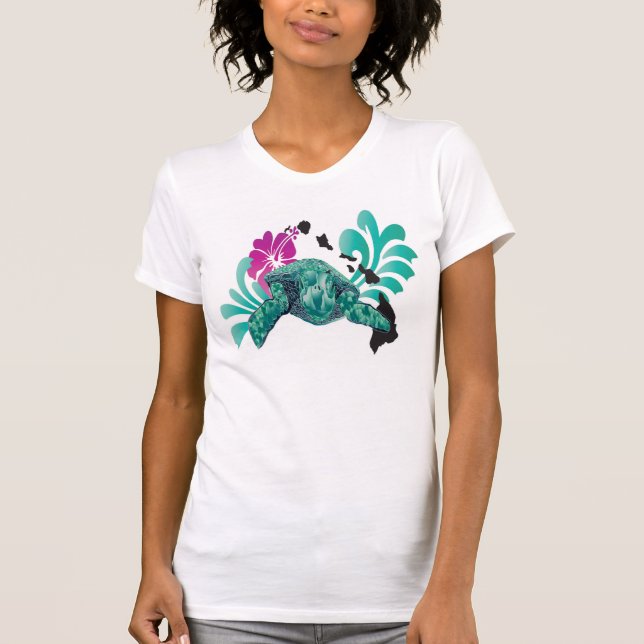 Camiseta Tortuga de mar verde de Hawaii (Anverso)