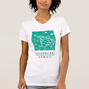 Camiseta Tortuga de mar verde de Hawaii - bahía de Hanauma