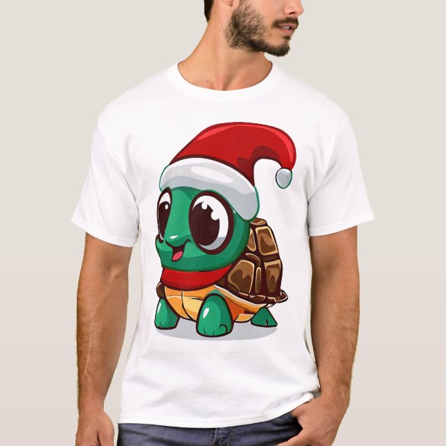 Camiseta tortuga de Navidad (Anverso)