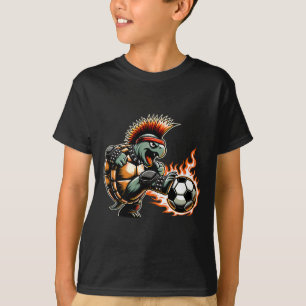 Camiseta Tortuga de Punk Rock Pateando Byll en llamas