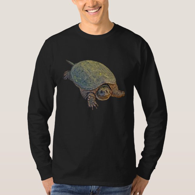 Camiseta Tortuga de rotura común - serpentina del Chelydra (Anverso)