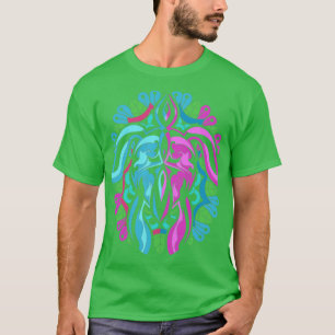 Camiseta Tortuga de tatuaje polinesia ama a hombre tribal h