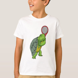 Camiseta Tortuga de tenis con raqueta de tenis