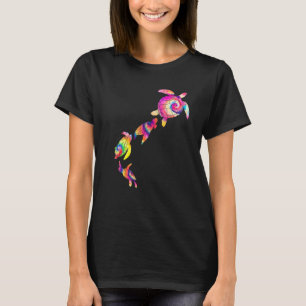 Camiseta Tortuga de tinte, animal de tortuga marina y mami