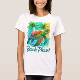 CAMISETA TORTUGA DE VERANO EN EL OCÉANO