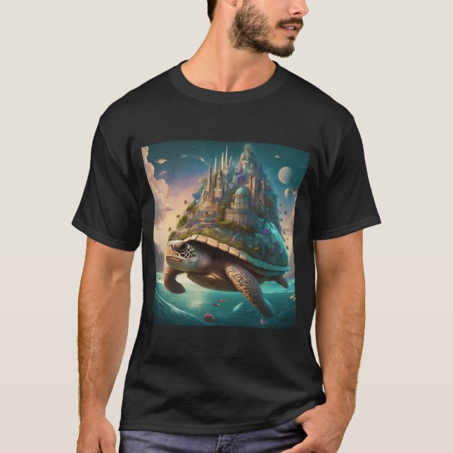 Camiseta Tortuga del castillo de natación (Anverso)