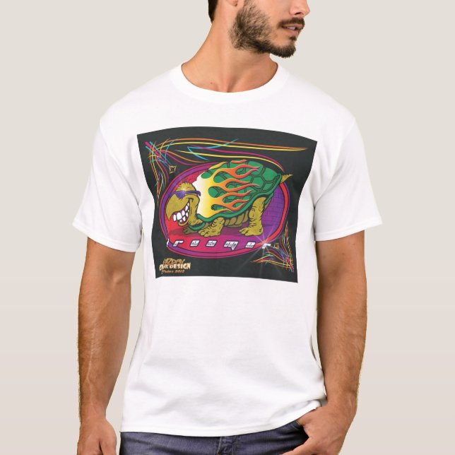 Camiseta Tortuga del coche de carreras (Anverso)
