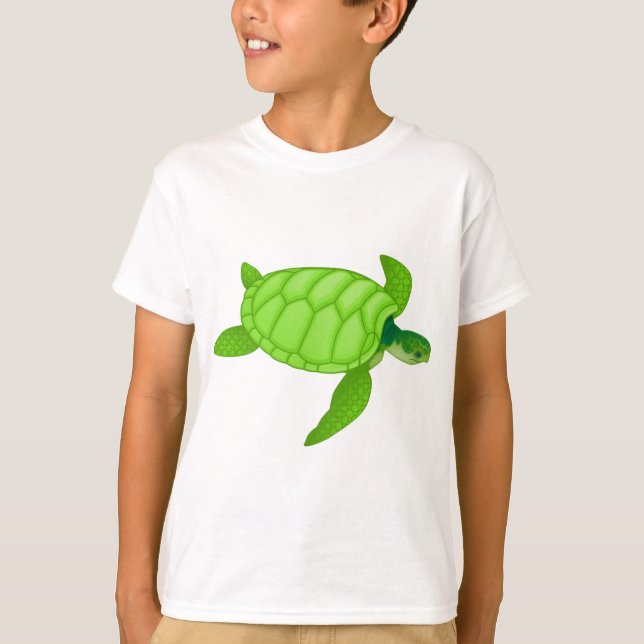 Camiseta Tortuga del Mar Verde (Anverso)