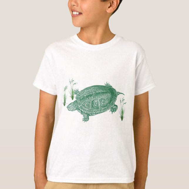 Camiseta Tortuga del Mar Verde (Anverso)