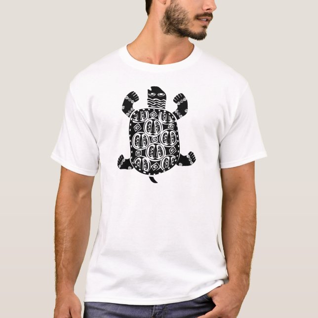 Camiseta Tortuga, dibujo africano (Anverso)