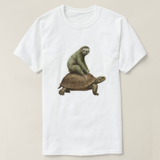 Camiseta Tortuga divertida montada - Lenta amante de los an