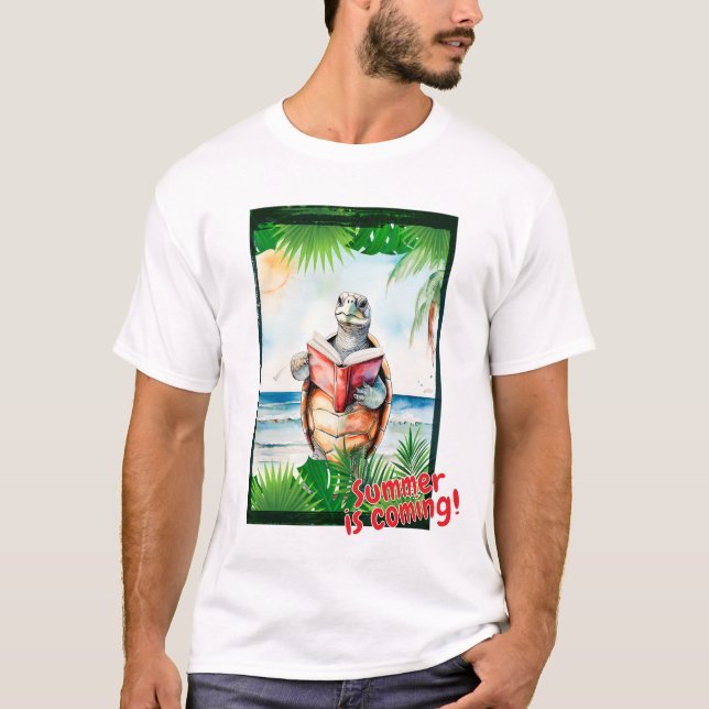 Camiseta Tortuga "¡El verano llega!" (Anverso)