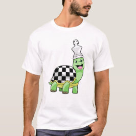 Camiseta Tortuga en ajedrez con tablero de ajedrez y Rey