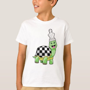 Camiseta Tortuga en ajedrez con tablero de ajedrez y Rey