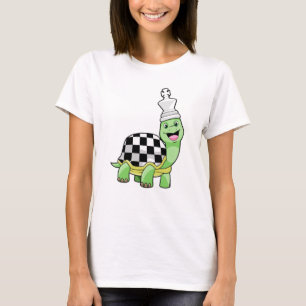 Camiseta Tortuga en ajedrez con tablero de ajedrez y Rey