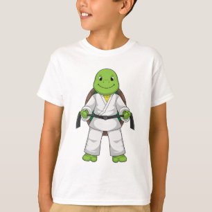 Camiseta Tortuga en artes marciales con cinturón negro