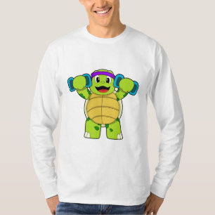 Camiseta Tortuga en entrenamiento de fuerza y campanas de p