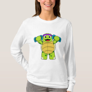 Camiseta Tortuga en entrenamiento de fuerza y campanas de p