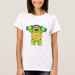Camiseta Tortuga en entrenamiento de fuerza y campanas de p
