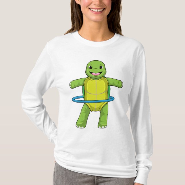 Camiseta Tortuga en gimnasio con neumáticos Fitness (Anverso)
