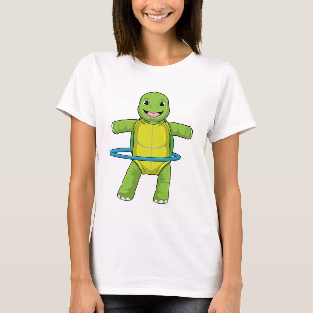 Camiseta Tortuga en gimnasio con neumáticos Fitness (Anverso)