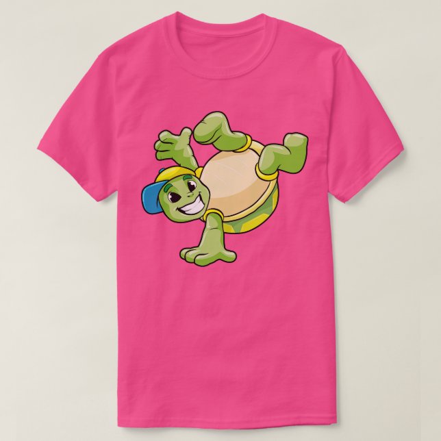 Camiseta Tortuga en Hip Hop break dance con Cap (Diseño del anverso)