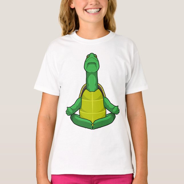 Camiseta Tortuga en la meditación del yoga (Anverso)