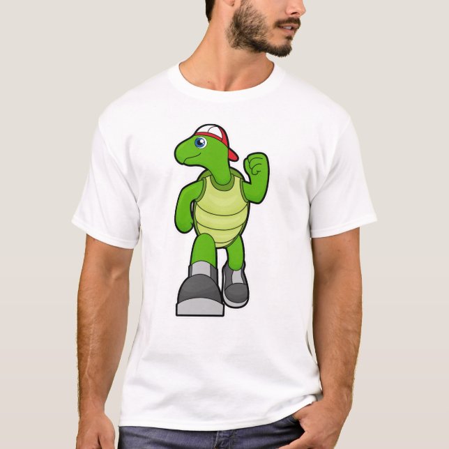 Camiseta Tortuga en marcha con tapón (Anverso)