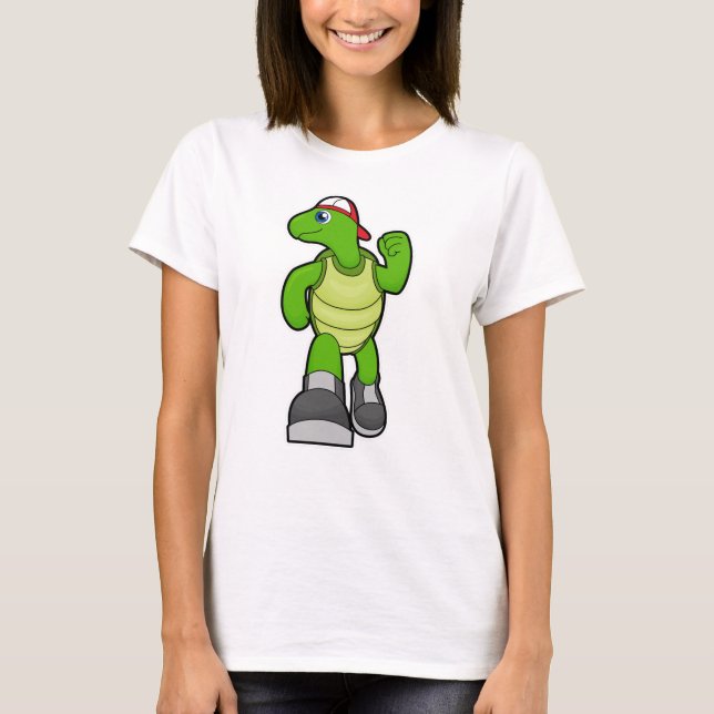Camiseta Tortuga en marcha con tapón (Anverso)