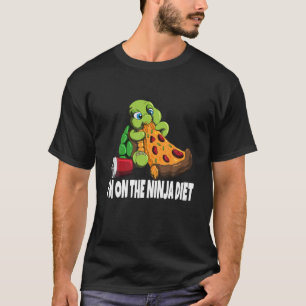 Camiseta Tortuga en una dieta come pizza estoy en la dieta 
