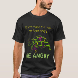 Camiseta Tortuga enojada - versión de neón