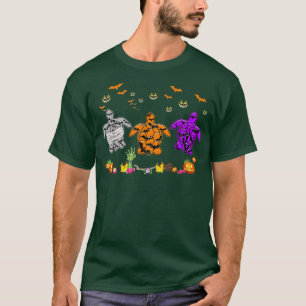 Camiseta Tortuga Feliz Halloween Calabaza Mamita Bruja Tort