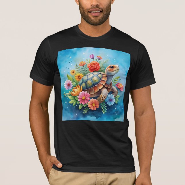 Camiseta Tortuga floral (Anverso)