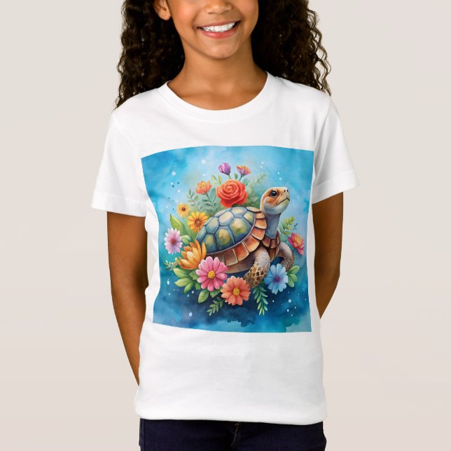 Camiseta Tortuga floral (Anverso)