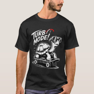 Camiseta Tortuga Genial En Monopatín Divertido Turbo Regalo