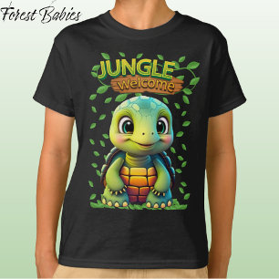 Camiseta Tortuga gráfica de dibujos animados de animal lind