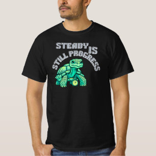 Camiseta Tortuga Gráfica de Progreso Fijo  Tranquilo 