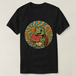 Camiseta Tortuga Groovy Comiendo Sandía - Vibraciones de Ve