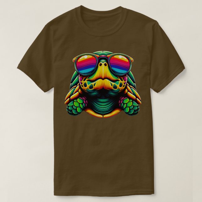 Camiseta Tortuga Guay con diseño de gafas de sol para niños (Diseño del anverso)