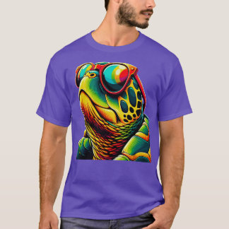 Camiseta Tortuga Guay con gafas de sol Niñas divertidas Juv
